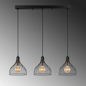 Candeeiro de Teto Cafu – Preto Antigo – 94 x 25 x 121 cm