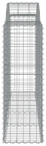 Cestos gabião arqueados 6pcs 200x50x120/140cm ferro galvanizado
