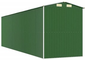 Abrigo de jardim 192x689x223 cm aço galvanizado verde