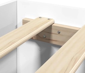 Estrutura de cama 135x190 cm derivados de madeira branco