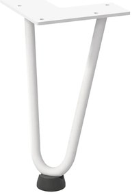 Pernas de grampo para mesa de centro 4 peças, branco, 20 cm, aço maciç
