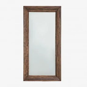 Espelho De Parede Retangular Em Madeira Reciclada Juvira 110 X 220 Cm - Sklum