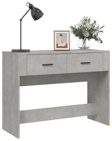 Mesa consola 100x39x75 cm derivados de madeira cinzento-cimento