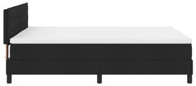 Cama Box Spring com Colchão Preto 140x190 cm Tecido
