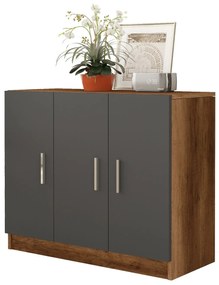 Armário Multiusos VO5 – Nogueira/Antracite – 89,1x73,8x38,1 cm
