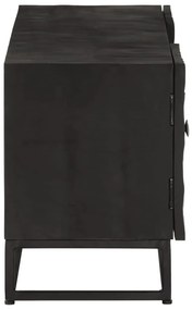 Móvel de TV 110x30x40 cm mangueira maciça e ferro preto