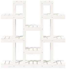 Suporte para plantas 104,5x25x109,5 cm pinho maciço branco