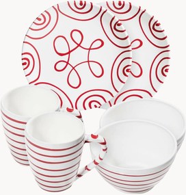 Conjunto de pequeno-almoço artesanal Rotgeflammt, 2 pessoas, conjunto de 6