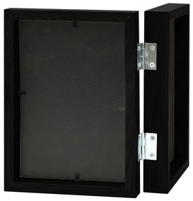 Moldura com duas dobras 2x(13x18 cm) preto