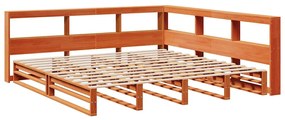 Cama com estante sem colchão 180x200 cm pinho maciço