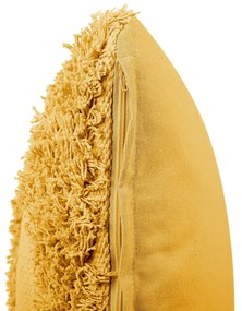 Conjunto de 2 almofadas decorativas em algodão amarelo 45 x 45 cm RHOEO Beliani