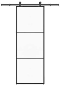 vidaXL Porta deslizante c/ conj. ferragens 76x205cm vidro ESG/alumínio