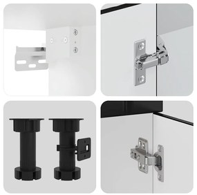 14 peças armário de cozinha conjunto Lucca preto