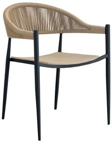 Conjunto de 4 Cadeiras de Jardim TIMOR – 56x54x77 cm – Metal, Poliprop