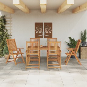 vidaXL Conjunto de Jantar de Jardim de 7 Peças em Madeira Sólida de Acácia