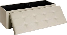 Banco com espaço de arrumação 110 x 38 x 38 cm Bege