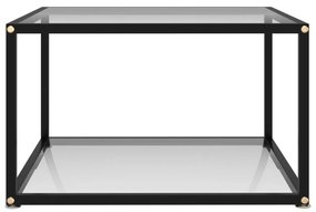 Mesa de Centro Albar em Vidro Temperado Transparente - 60x60 cm - Desi