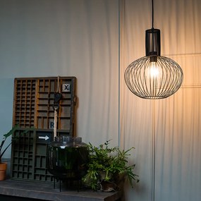 Candeeiro de suspensão design preto - Wire Bake