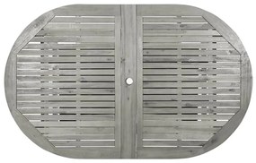 Mesa de jantar p/ jardim (160-240)x100x75 cm acácia maciça