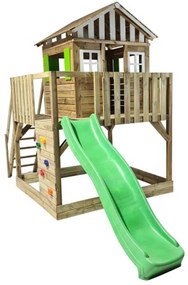 Parque Exterior infantil com Casa de madeira e escorrega LOLLIPOP XL
