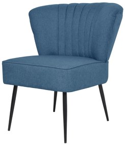 Cadeira de cocktail tecido azul