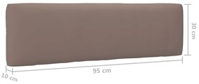 Sofá de paletes 2 lugares c/ almofadões pinho impregnado branco