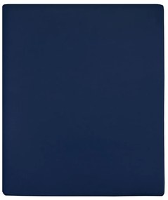 Lençol ajustável 140x200 cm algodão jersey azul marinho