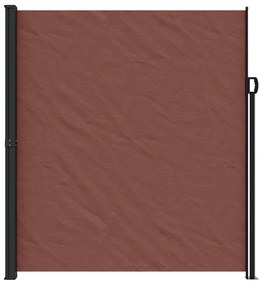 Toldo lateral retrátil 220x600 cm castanho