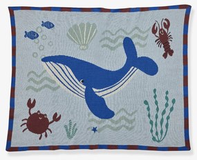 Manta de malha BLUE OCEAN rice para bebé azul-céu