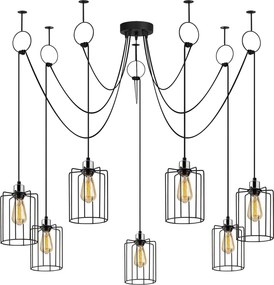 Candeeiro de Teto Tel – Preto – Diâmetro 136 cm, Altura 131 cm