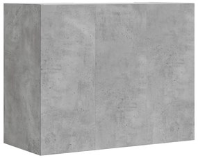 Armário parede 75x35x60 cm derivados madeira cinzento cimento