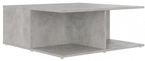 Mesa de centro 80x80x31 cm contraplacado cinzento cimento
