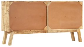Aparador em mangueira maciça áspera 160x30x80 cm castanho/preto
