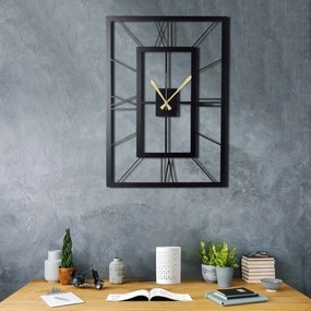 Relógio de Parede Decorativo November – Preto – 70 x 49 cm