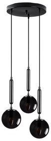 Candeeiro Suspenso King – Preto – 34 x 34 x 134 cm
