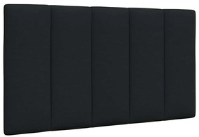 vidaXL Almofadão de cabeceira Hanko 80 cm tecido preto