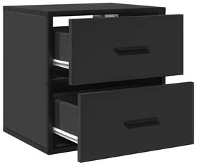 Mesas de cabeceira de parede 2 pcs 40x31x39,5 cm preto