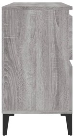 Móvel p/ lavatório 80x33x60 cm derivados madeira cinza sonoma