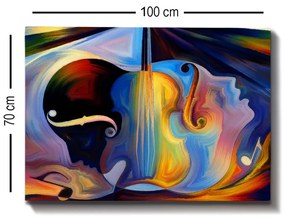Pintura Decorativa em Tela 224339824 – Multicolor – 70 x 100 cm
