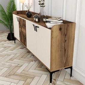 Console Venedik – Walnut Cream – 180 x 78 x 35 cm
