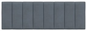 Almofadão de cabeceira 140 cm veludo cinzento-escuro