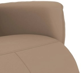 Cadeira reclinável com apoio de pés couro artificial cappuccino