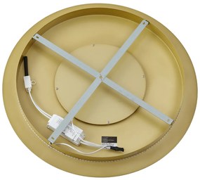 Plafond moderno dourado 60cm incl. LED regulável em 3 níveis - Morning