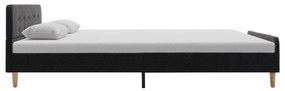 Estrutura de cama 160x200 cm serapilheira cinzento-escuro