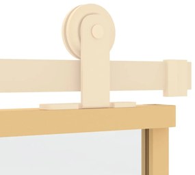 Porta deslizante 90x205 cm vidro ESG/alumínio dourado