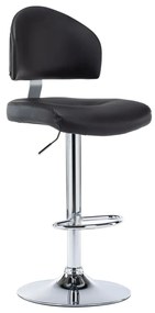 vidaXL Banco de bar couro artificial preto