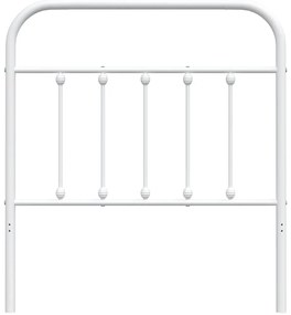 Cabeceira de cama 90 cm metal branco