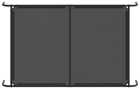 Cama para cães elevada 150x90x20 cm Textilene e aço preto