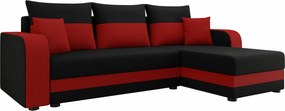 Sofá de canto Memphis 112, Cama com arrumação, 237x139x84cm, 88.59 kg, Pernas: Plástico