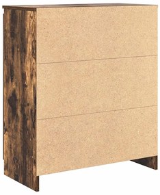 Aparador com gavetas derivados de madeira carvalho fumado